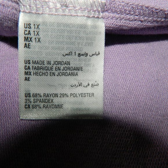 Ideology Lilac OFF DUTY Open Front Cardigan Size 1X (A-10) - Picture 5 of 5